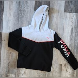 Puma Be Bold Hooded Pullover-Black/Grey/Orange